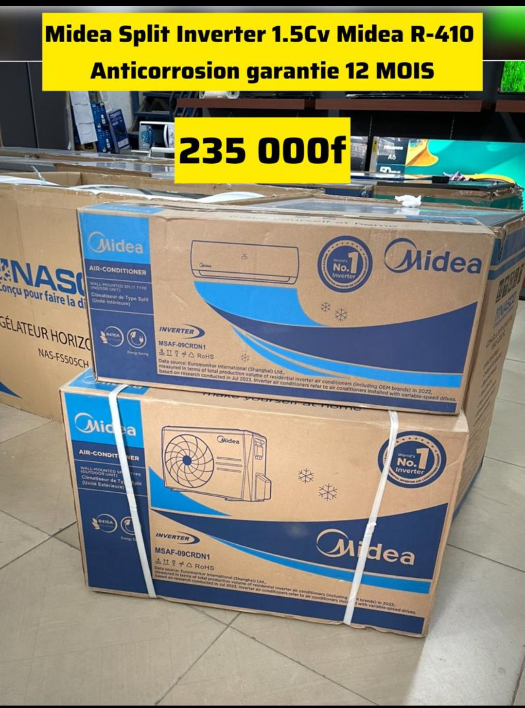 Climatiseur MIDEA 2CV/ R410