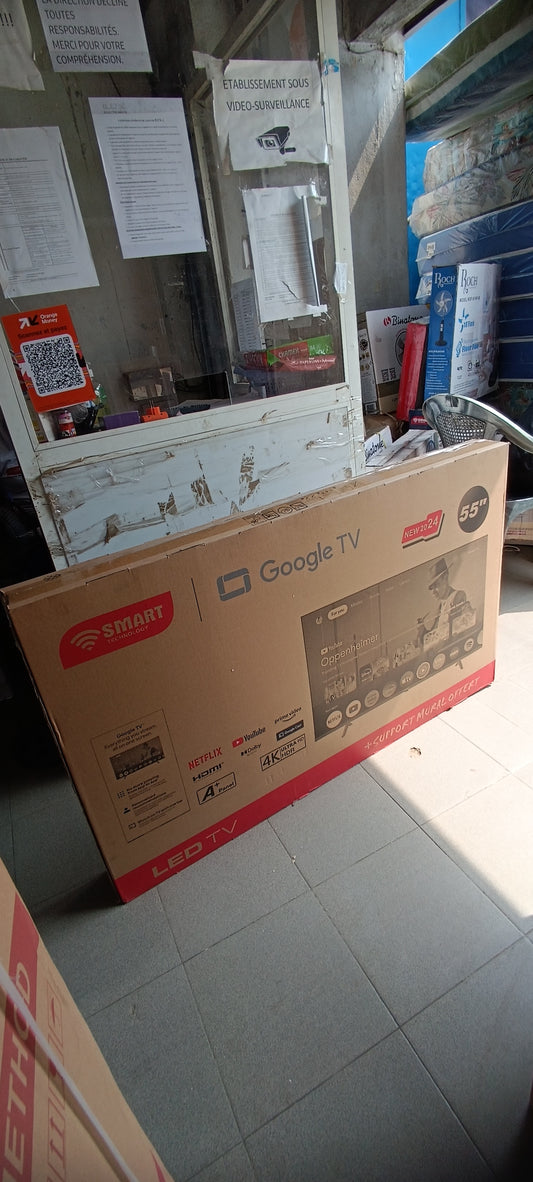TÉLÉVISION Android SMART TECHNOLOGY 55 POUCES UHD4K