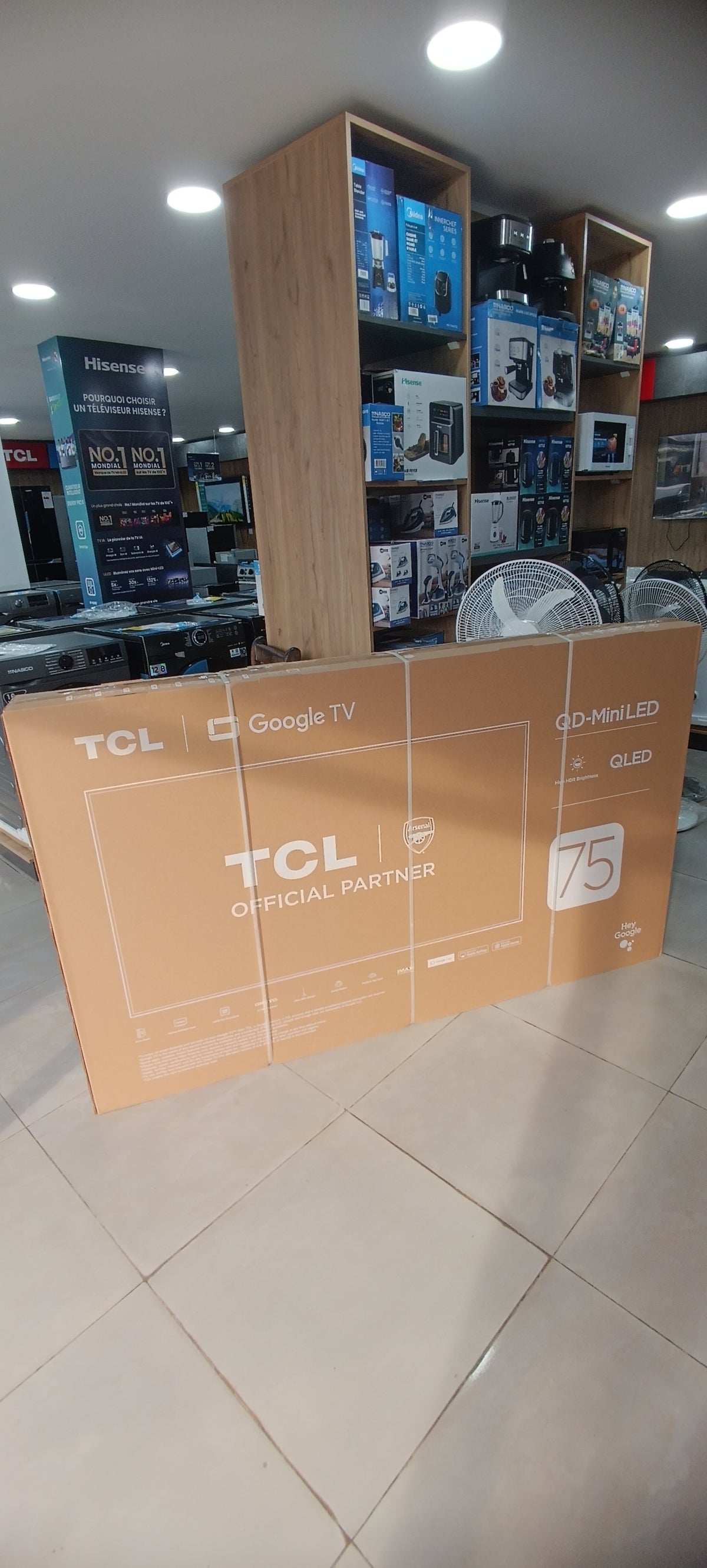 TÉLÉVISION ANDROID TCL QD-MINI LED 75 POUCES