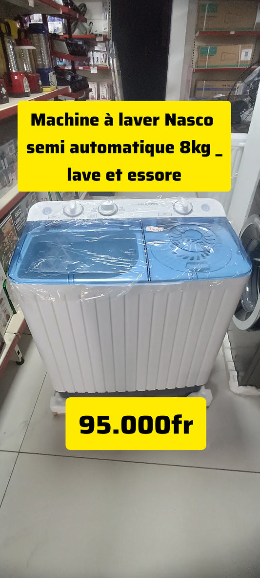 MACHINE À LAVER SEMI AUTOMATIQUE NASCO 8KG