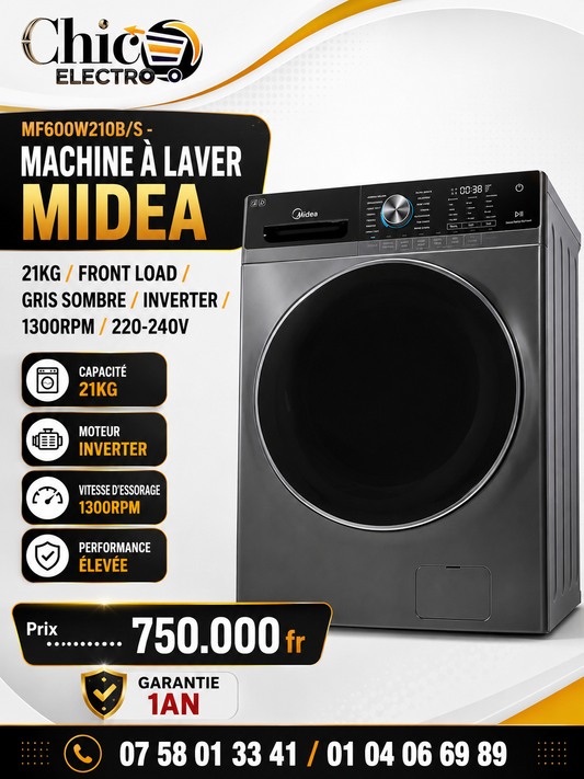 Machine à laver Midea automatique 21kg